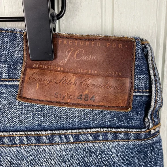 J. Crew Men's 484 Jeans Size W34 L34 Japanese Kaihara Denim 100% Cotton C9071 - Picture 9 of 11